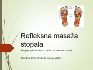 Refleksna masaa stopala Povijest principi i uinci refleksne