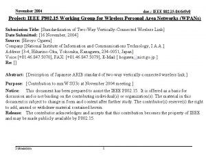 November 2004 doc IEEE 802 15 04649 r