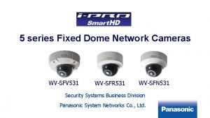 1 5 series Fixed Dome Network Cameras WVSFV
