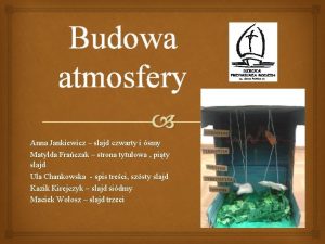Budowa atmosfery Budowa atmosfery