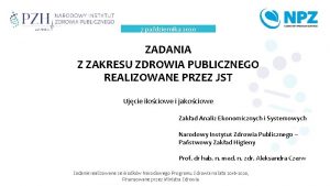 7 padziernika 2020 ZADANIA Z ZAKRESU ZDROWIA PUBLICZNEGO