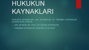 Asıl kaynaklar