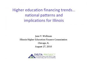 Higher education financing trends national patterns and implications