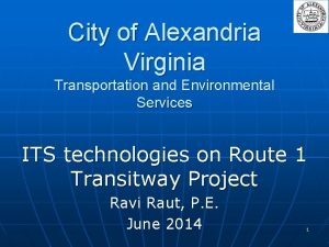 City of Alexandria Virginia Transportation and Environmental Services