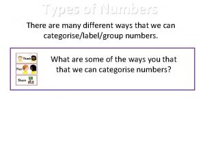 How many different types of numbers are there