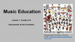 Music Education Lesson 1 Grades 3 6 Instruments