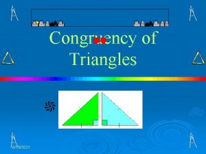 Congruency of Triangles 6132021 Congruent figures FTwo figures