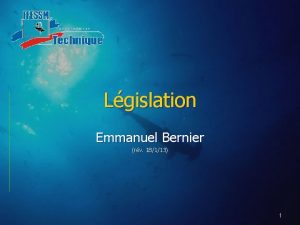 Lgislation Emmanuel Bernier rv 18113 1 Plan du