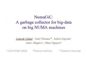 Numa Gi C A garbage collector for bigdata