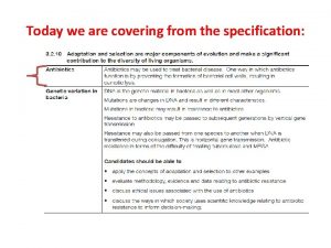 Today we are covering from the specification Starter