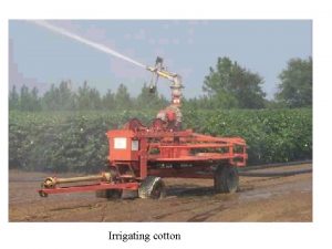 Irrigating cotton Cable tow irrigation reel Irrigation pump