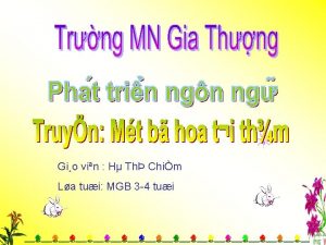 Gio vin H Th Chim La tui MGB