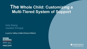 The Whole Child Customizing a MultiTiered System of