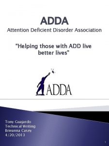 ADDA Attention Deficient Disorder Association Helping those with