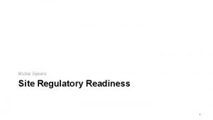 Regulatory readiness checklist