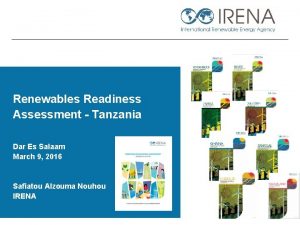 Renewables Readiness Assessment Tanzania Dar Es Salaam March