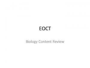 EOCT Biology Content Review Characteristics of Living Things
