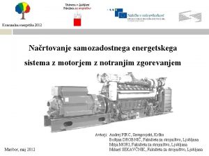 Univerza v Ljubljani Fakulteta za strojnitvo Komunalna energetika