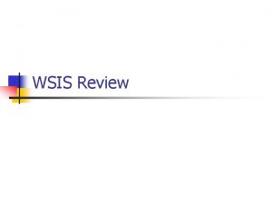 WSIS Review Key Statements from WSIS On including