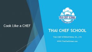 Culinary school in thailand for international students