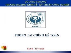B CNG THNG TRNG I HC KINH T