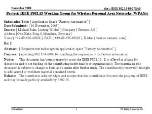 November 2008 doc IEEE 802 15 080765 r