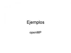 Ejemplos open MP Hello World include omp h