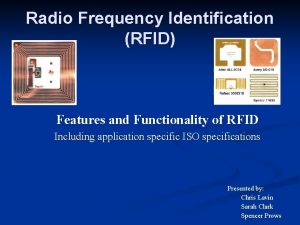 Radio Frequency Identification RFID Features and Functionality of