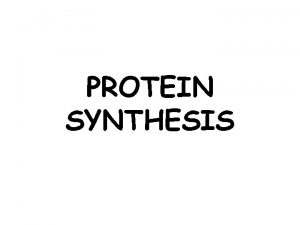 PROTEIN SYNTHESIS Central Dogma of Biology RNA ribonucleic