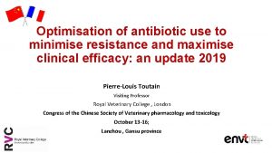 Optimisation of antibiotic use to minimise resistance and