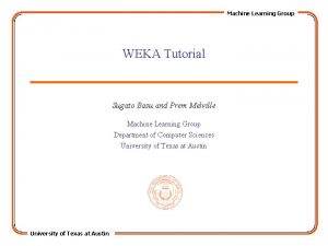 Weka machine learning tutorial