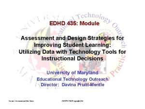 EDHD 435 Module Assessment and Design Strategies for