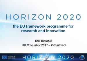 the EU framework programme for research and innovation