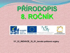 PRODOPIS 8 RONK VY52INOVACE3501ensk pohlavn orgny POPIS 3