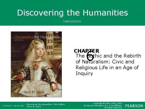 Discovering the Humanities THIRD EDITION 6 CHAPTER The