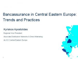 Bancassurance in Central Eastern Europe Trends and Practices
