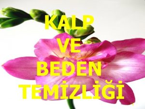 KALP VE BEDEN TEMZL 1 slm dini temizlik