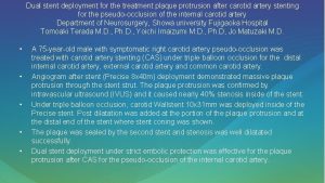 Dual stent deployment for the treatment plaque protrusion