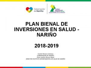 Plan bienal de inversiones