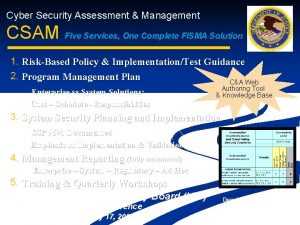 Cyber security asset management csam