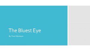 The Bluest Eye By Toni Morrison Subjects We