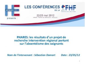 PHARES les rsultats dun projet de recherche intervention