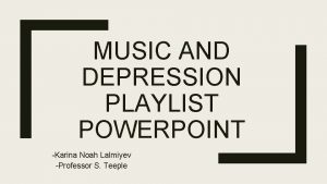 Powerpoint presentation on topic music