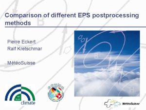 Comparison of different EPS postprocessing methods Pierre Eckert