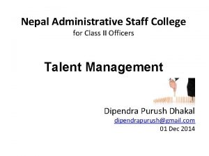 Nepal Administrative Staff College for Class II Officers