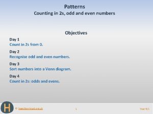 Patterns Counting in 2 s odd and even