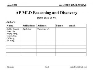 June 2020 doc IEEE 802 11 20865 r