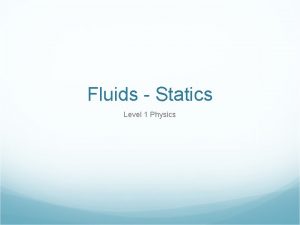 Fluid statics questions