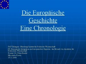 Die Europische Geschichte Eine Chronologie FAU Erlangen Nrnberg