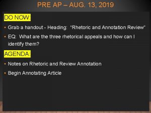 PRE AP AUG 13 2019 DO NOW Grab